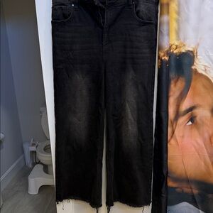 Elegant Black Wide Leg Jeans